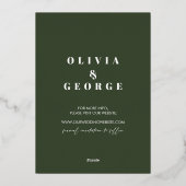 山素朴の木モダンは日を守る 箔招待状 (裏面)