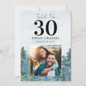 山素朴の結婚テーブル番号(写真5x7) (正面)