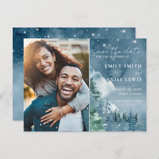 山素朴の結婚予算は日付カードを保存 ポストカード (正面/裏面)