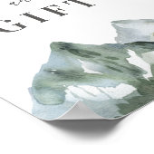 山素朴の結婚式のカードとギフトサイン ポスター (角)