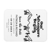 山素朴の野外結婚式が日付を救う マグネット (横)