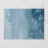 山素朴の青の予算日付カードを保存 ポストカード (裏面)