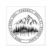 山素朴エレガント景観差出人住所 セルフインキングスタンプ (デザイン)