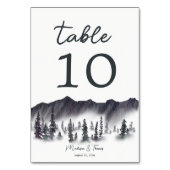 山素朴エレガント松林結婚山 テーブルナンバー (正面)