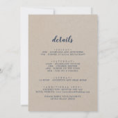 山素朴バチェロレッテ週末と詳細 招待状 (裏面)