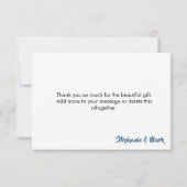 山素朴冒険カップル赤ちゃんシャワー サンキューカード (裏面)