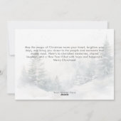 山素朴冬シーン水の色クリスマス シーズンカード (裏面)