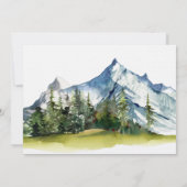 山素朴図解入りの、写真付きの結婚山 招待状 (裏面)