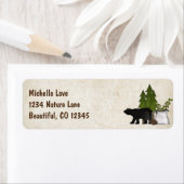 山素朴国シルエットベアアドレス ラベル (インサイチュ)