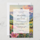 山素朴山野花結婚景観 招待状 (正面)