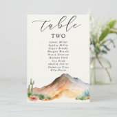 山素朴山 |砂漠結婚のテーブル番号 招待状 (スタンド正面)
