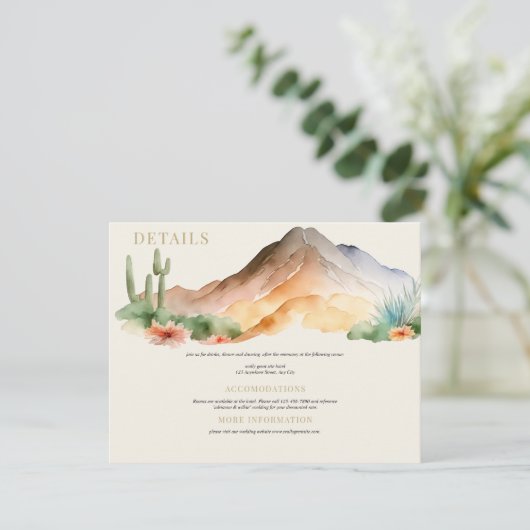 山素朴山 |砂漠結婚の エンクロージャーカード (スタンド正面)