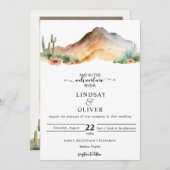 山素朴山 |砂漠結婚の 招待状 (正面/裏面)