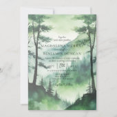 山素朴常緑パインモミ結婚ズ 招待状 (正面)