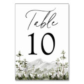 山素朴常緑林結婚の テーブルナンバー (正面)