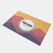 山素朴形ミニマリストへようこそ ドアマット (アングル)