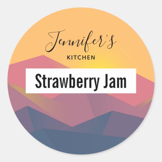 山素朴形ミニマリストキッチン ラウンドシール (正面)