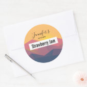 山素朴形ミニマリストキッチン ラウンドシール (封筒)