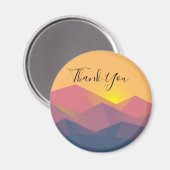 山素朴形ミニマリスト マグネット (正面/裏面)