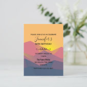 山素朴形幾何学最小主義誕生日 インビテーションポストカード (スタンド正面)