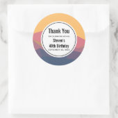 山素朴形幾何学最小主義誕生日 ラウンドシール (バッグ)