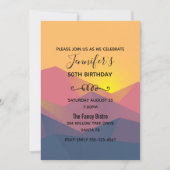 山素朴形幾何学最小主義誕生日 招待状 (正面)