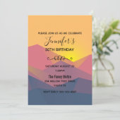 山素朴形幾何学最小主義誕生日 招待状 (スタンド正面)