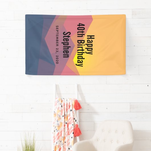 山素朴形幾何学最小主義誕生日 横断幕 (インサイチュ)