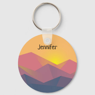 山素朴形極小主義 キーホルダー