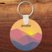 山素朴形極小主義 キーホルダー (正面)