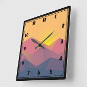 山素朴形極小主義 スクエア壁時計 (傾斜)