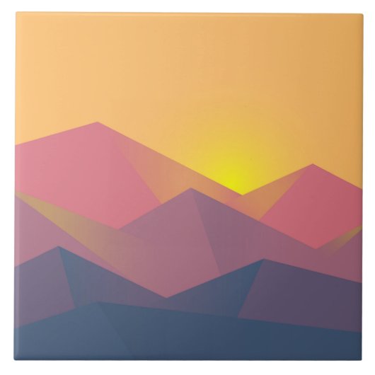 山素朴形極小主義 タイル (正面)