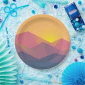 山素朴形極小主義 ペーパープレート (パーティー)