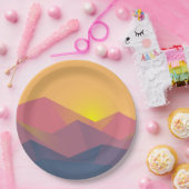 山素朴形極小主義 ペーパープレート (パーティー)