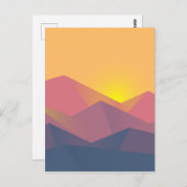 山素朴形極小主義 ポストカード (正面/裏面)