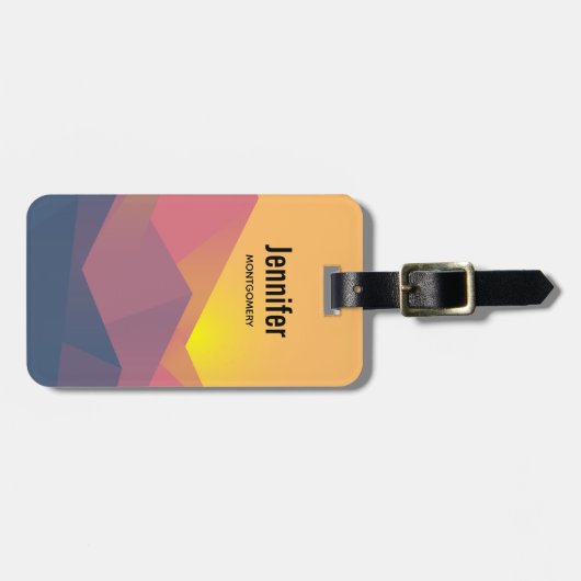 山素朴形極小主義 ラゲッジタグ (正面横)