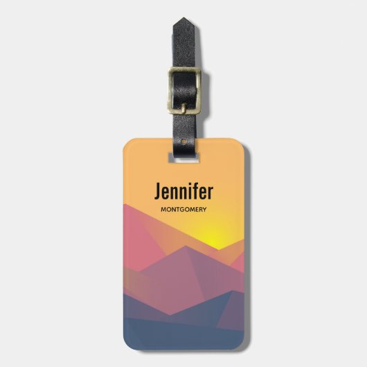 山素朴形極小主義 ラゲッジタグ (正面縦)