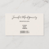 山素朴形極小主義 名刺 (裏面)