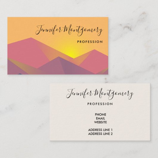 山素朴形極小主義 名刺 (正面/裏面)