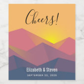 山素朴形極小結婚主義 ワインラベル (シングルラベル)