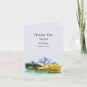 山素朴折り結婚サンキューカード サンキューカード (正面)