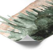 山素朴景No座席プラ結婚ン ポスター (角)