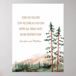 山素朴景No座席プラ結婚ン ポスター