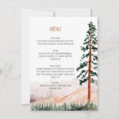 山素朴木の風景のメ結婚ニュー 招待状 (正面)