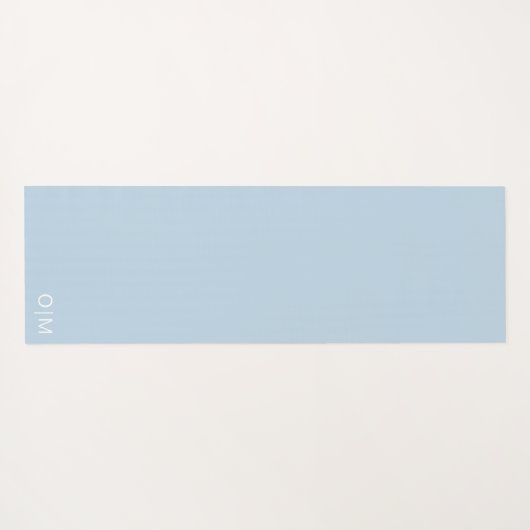 山素朴木モダントレンディー水色 ヨガマット (裏面(横))