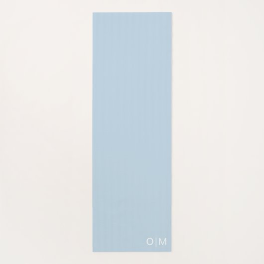 山素朴木モダントレンディー水色 ヨガマット (裏面)