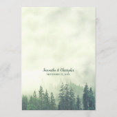 山素朴松の木の緑結婚の メニュー (裏面)