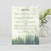 山素朴松の木の緑結婚の メニュー (スタンド正面)