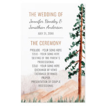 山素朴松の木の霧結婚式 プログラム