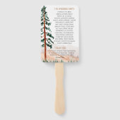 山素朴松の木の霧結婚式 プログラム ハンドファン (裏面)